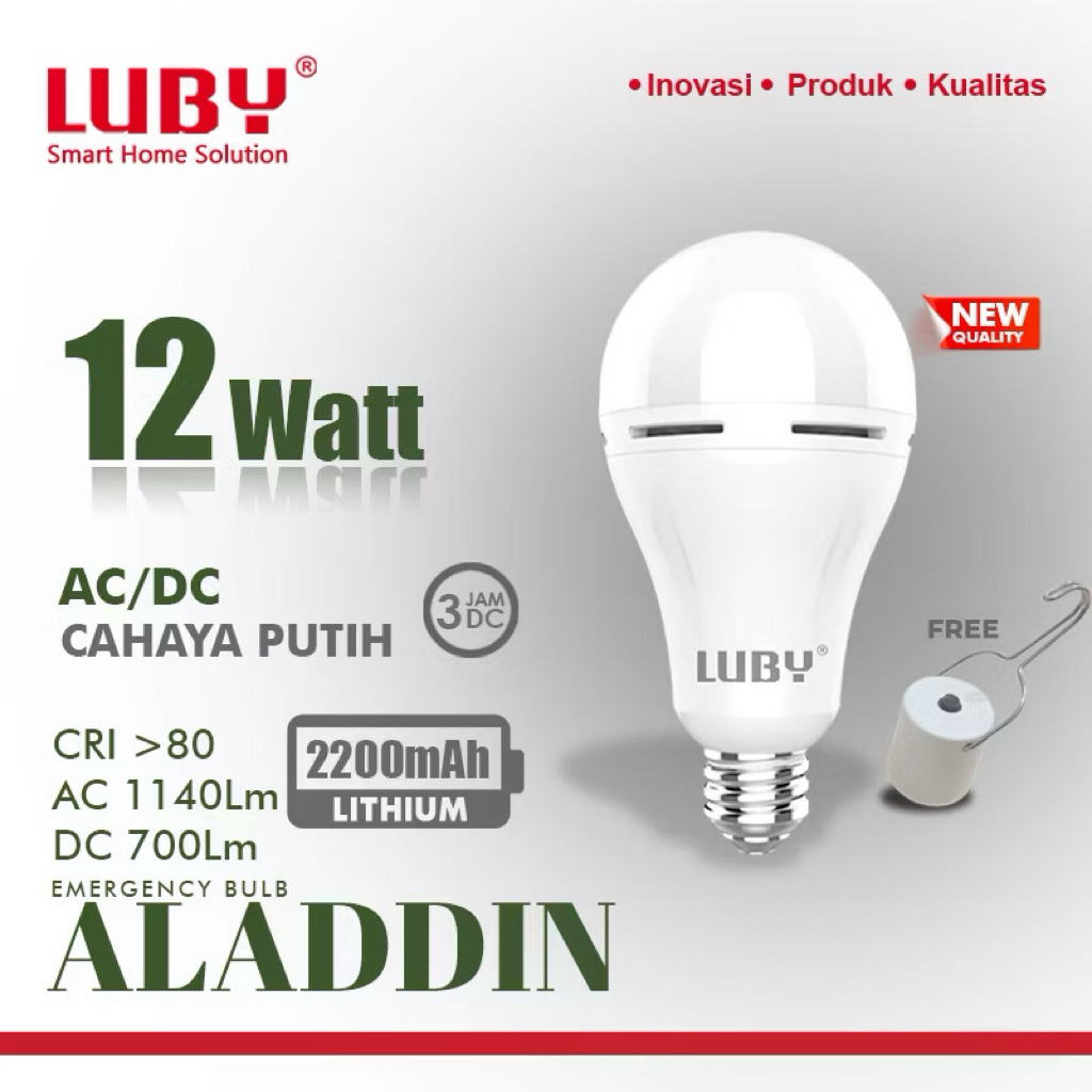 Lampu Emergency Luby Aladdin 12 Watt
