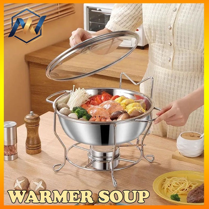 Prasmanan SOP uk 28cm / Wamersop prasmanan WS-28 Panci Prasmanan Warmer Stove Tempat Wadah Lauk Sayu
