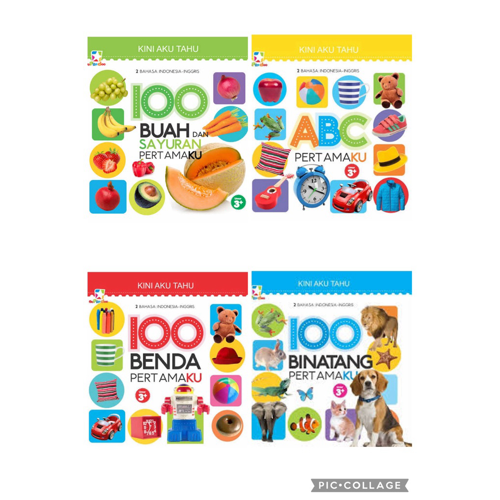 OoPredoo 100 kata pertamaku / kini aku tahu / Big Book of Mom & Baby Animals / Puzzle Peta Dunia Hew