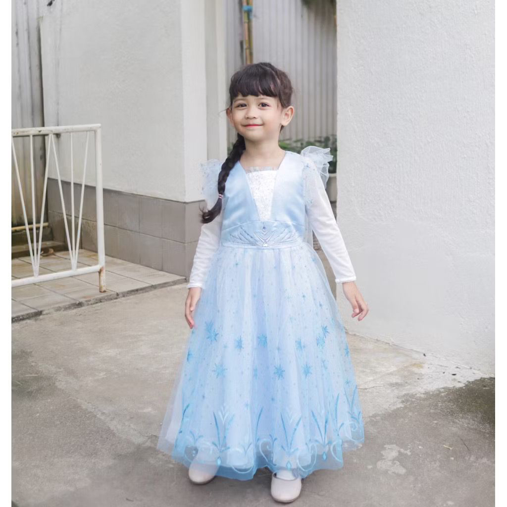 Balloon - Frozen Elsa Newest Dress - dress anak anak