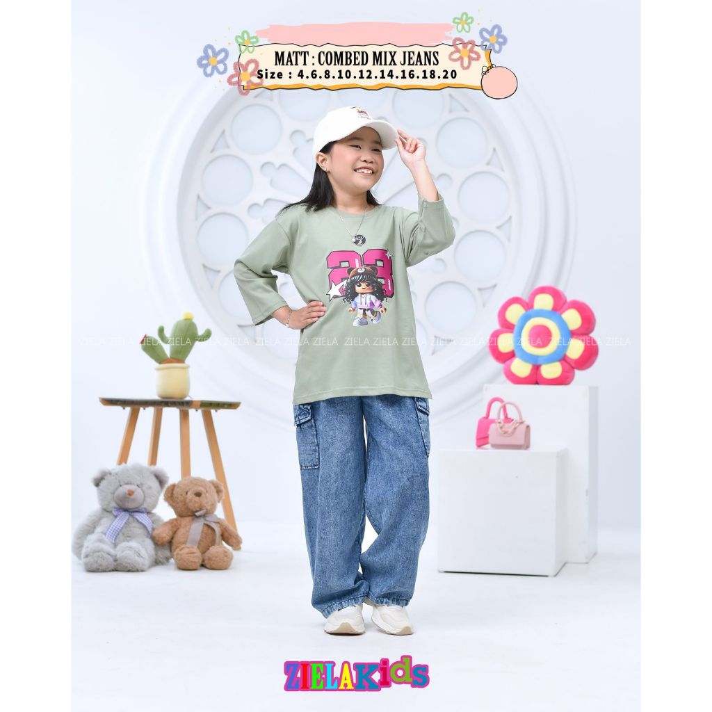 ZIELA ROBLOX NEW SET CELANA CARGO ANAK USIA ORY ZIELA/SETELAN CELANA LEVIS ANAK PEREMPUAN/ZIELA SET 