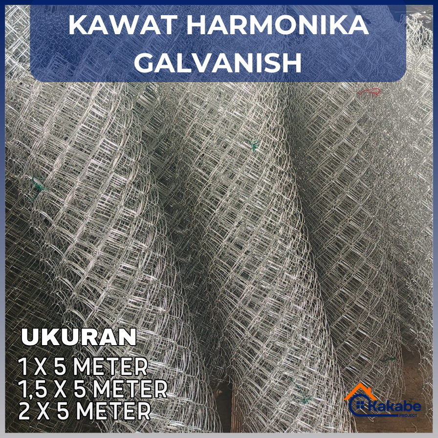 Kawat Harmonika Galvanish Panjang 5 Meter/ Pagar Rumah, Kebun, Lapangan & Kandang