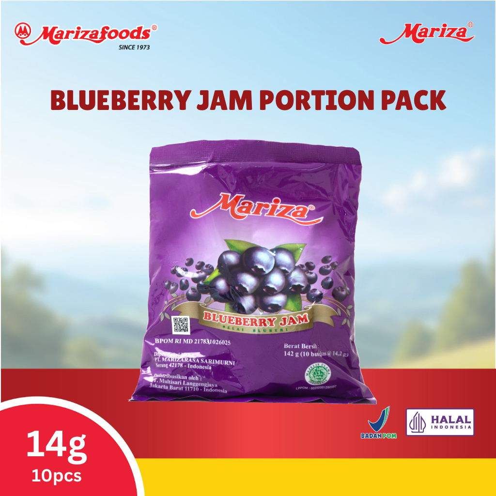 Mariza Blueberry Jam Portion Pack 10Pcs - Selai Blueberry