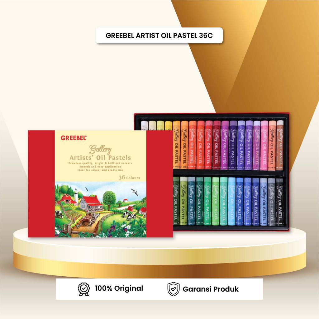 Greebel Crayon Krayon Artist 36 Warna Artist Oil Pastel 36 (Aop36) Mewarnai Professional Crayon
