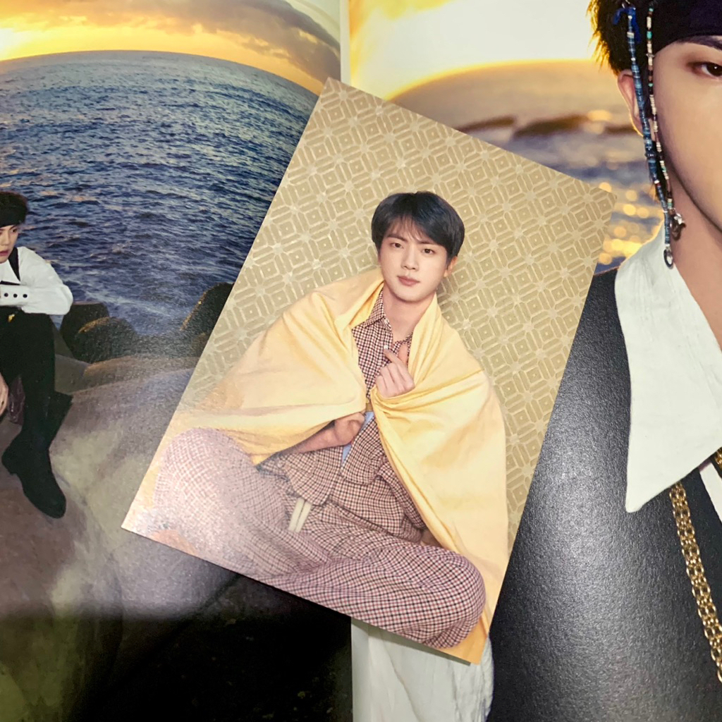 postcard map the soul bts seokjin sign official album persona