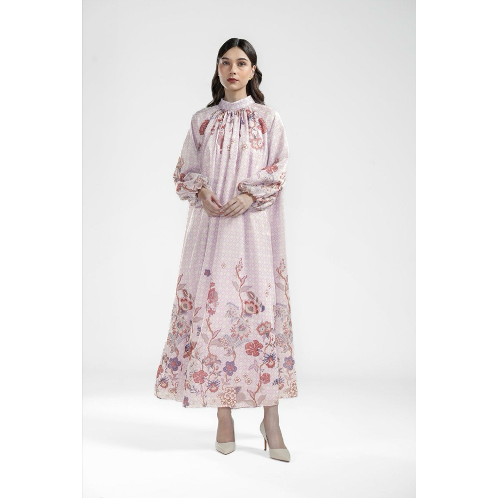 Benang Jarum x Raisa - Festive Finesse Tie Dress - Blush