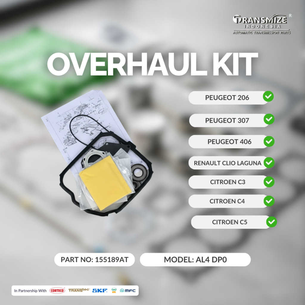 OVERHAUL KIT / PACKING SET 155189AT PEUGEOT 206 / 307 / 406  - AL4 DP0