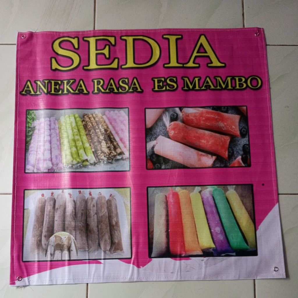 Spanduk Untuk Jualan Es Mambo Aneka Rasa