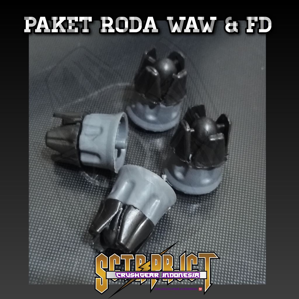 crush gear paket roda dan ww warna hitam abu abu