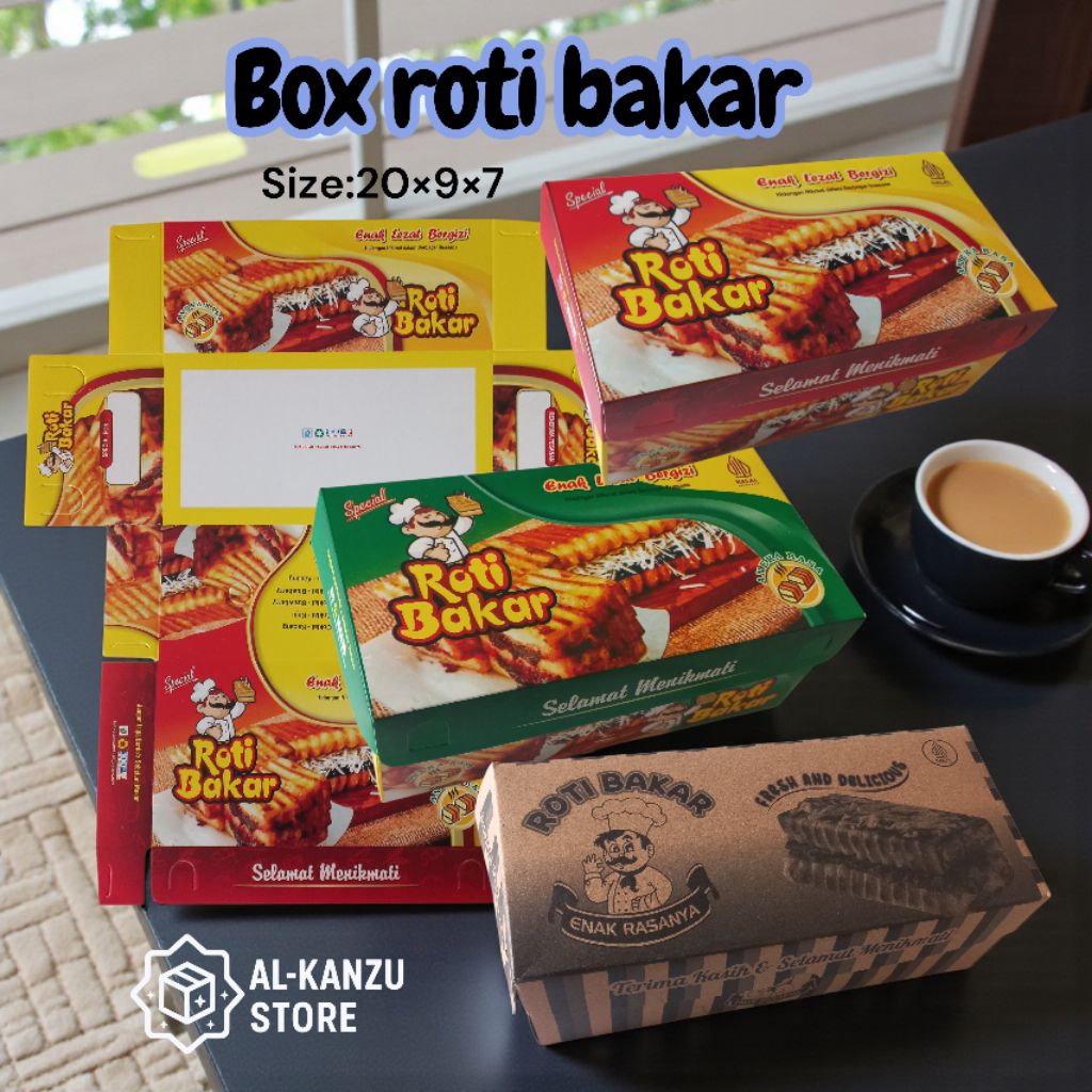 [100PCS] DUS ROTI BAKAR | BOX ROTI BAKAR | KEMASAN ROTI BAKAR | BUNGKUS ROTI BAKAR MURAH
