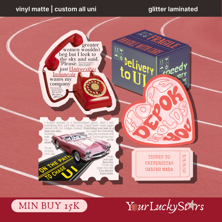 [PRE-ORDER] sticker pejuang PTN but taylor's version and niki also | CUSTOM UI UGM ITB UNAIR UB UNPA