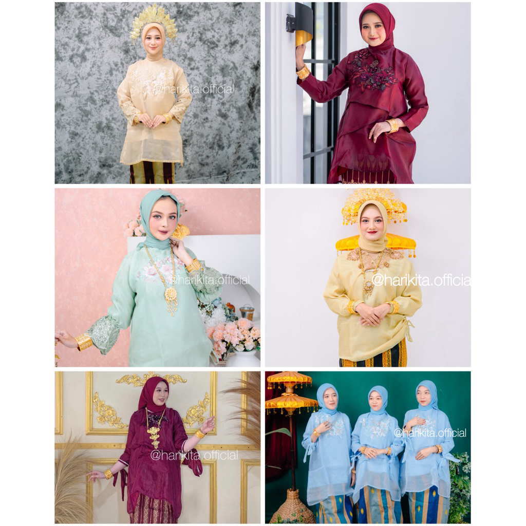 BAJU BODO ORGANZA BUNGA PREMIUM