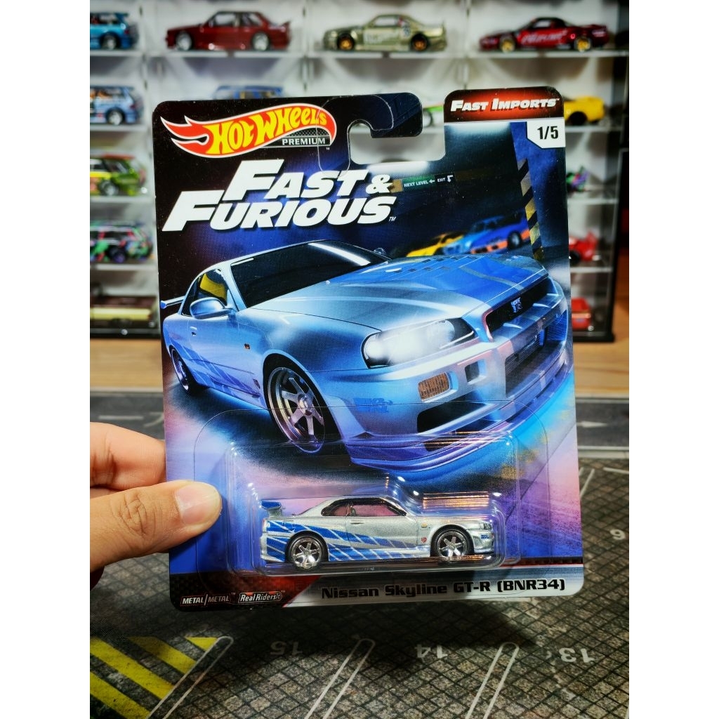 Hotwheels Premium R34 Fast Imports R34 Brian R34 Fast Furious Fast Imports R34 FF