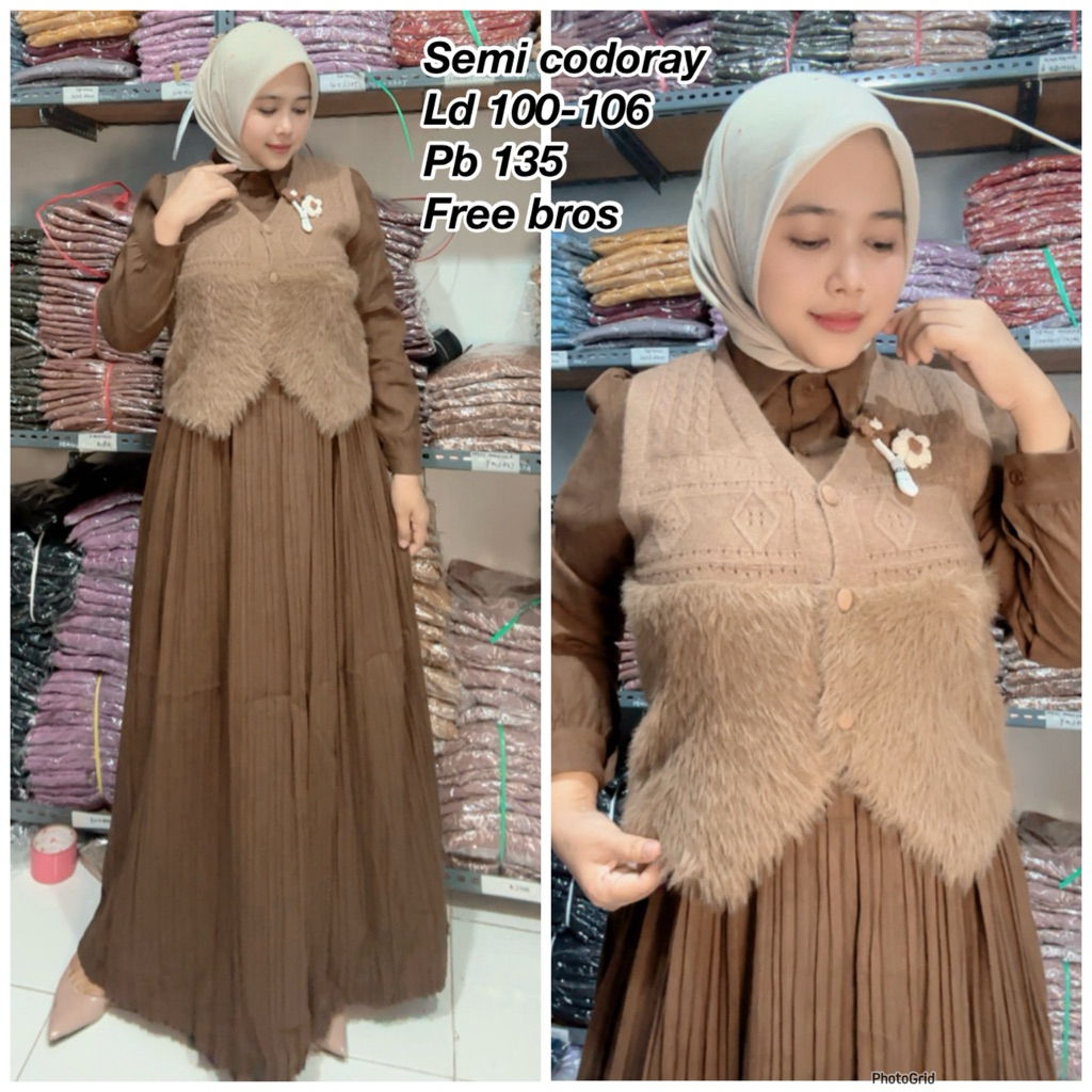 Dress set rompi // dress tutu // midi dress // set rompi lepas pasang