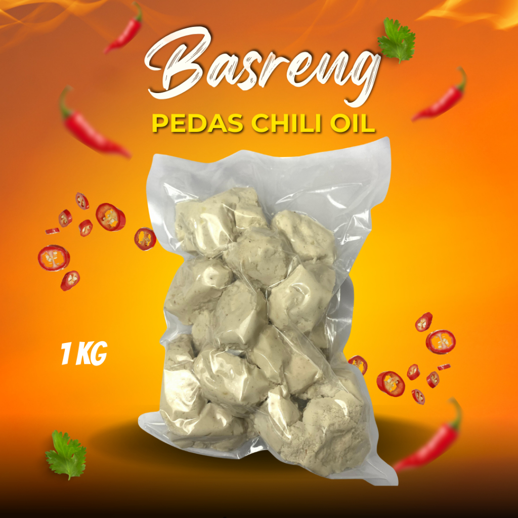Basreng Mentah1 KG Free Chili Oil Bakso ikan Asli