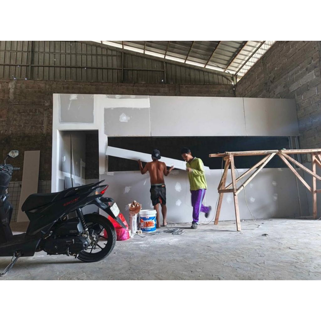 Partisi gypsum 2sisi rangka baja ringan sekat ruangan