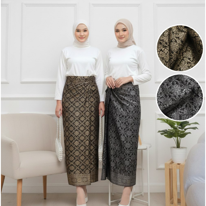 Delova Wardrobe - ROK LILIT SONGKET MODERN Kondangan Acara Formal Kekinian Wisuda Bawahan Kebaya Ter