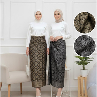Delova Wardrobe - ROK LILIT SONGKET MODERN Kondangan Acara Formal Kekinian Wisuda Bawahan Kebaya Terbaru Span Motif Bahawan Palembang Resleting Jadi Bordir Instan Langsung Wanita Siap Pakai Jumbo Batik Bridesmaid Pesta