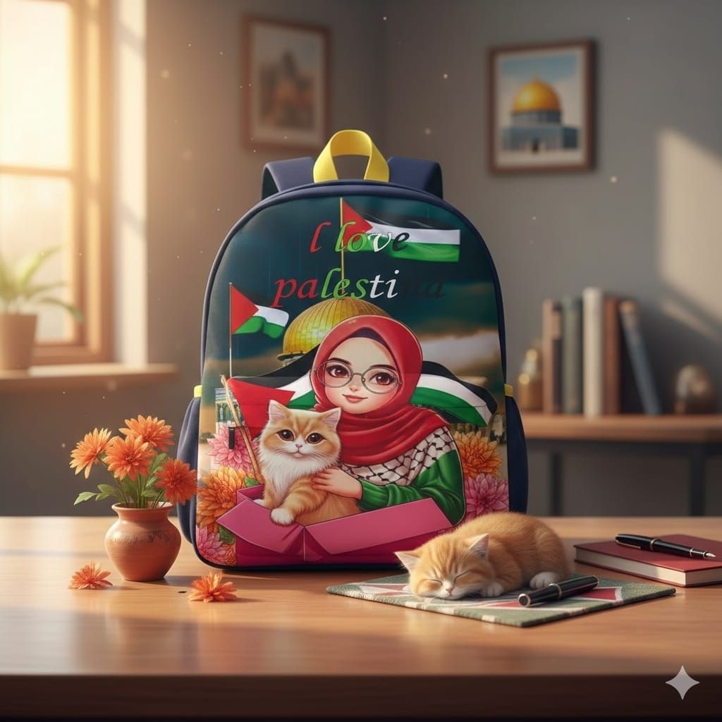 Tas Ransel Anak TK , Paud , Tas Ransel I LOVE PALESTINA , LUCU , BERKUALITAS