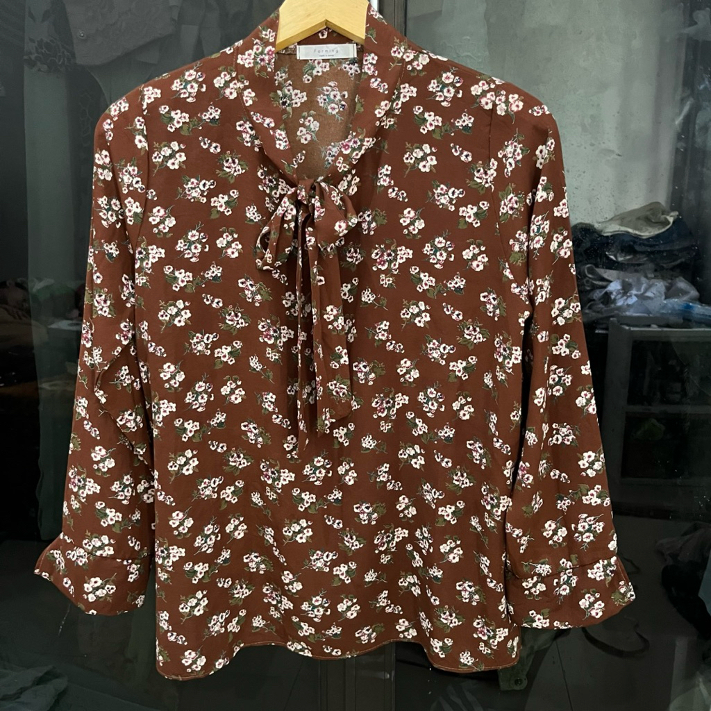 Blouse Sifon Mahogani Floral