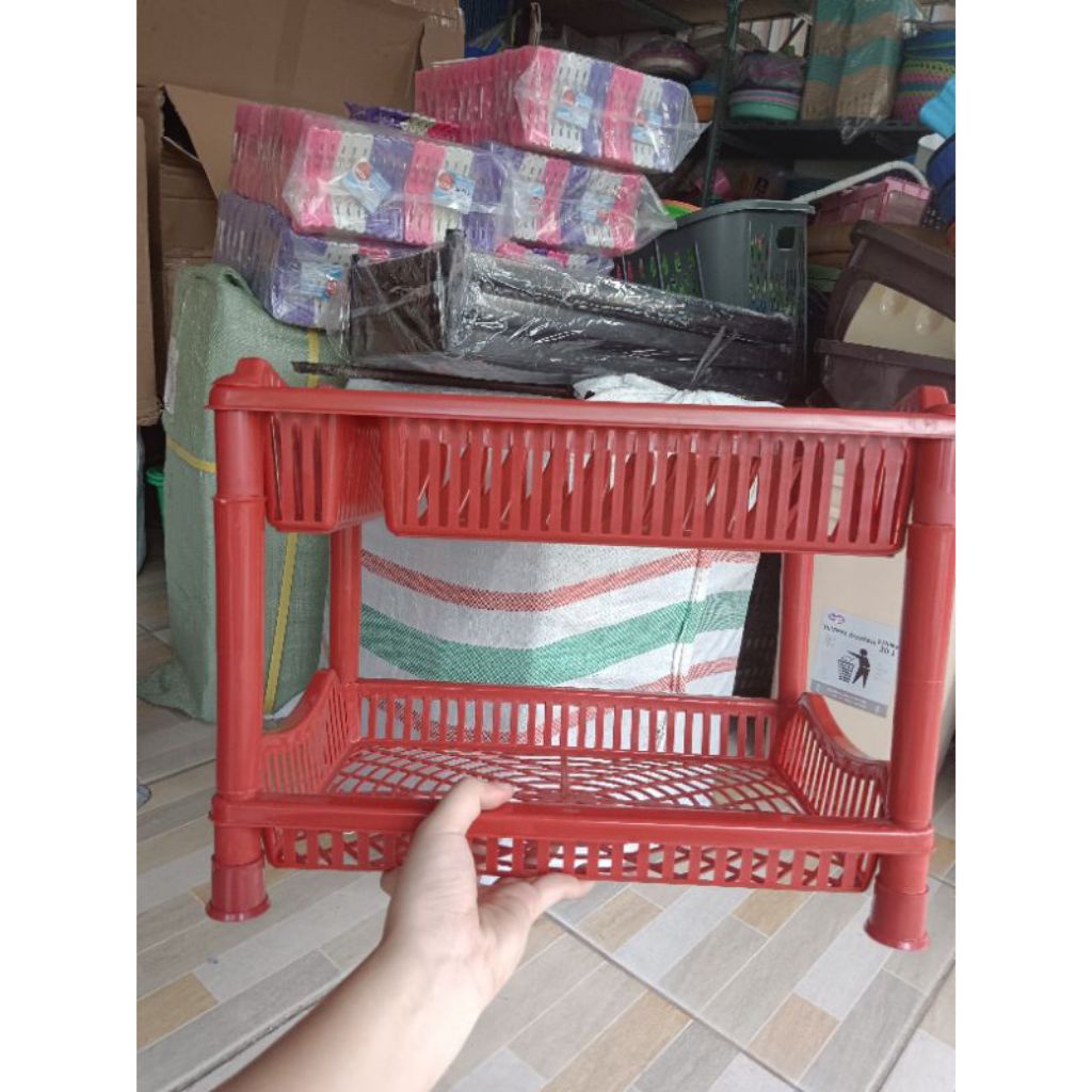 Rak piring plastik susun 2/rak piring plastik murah susun 2