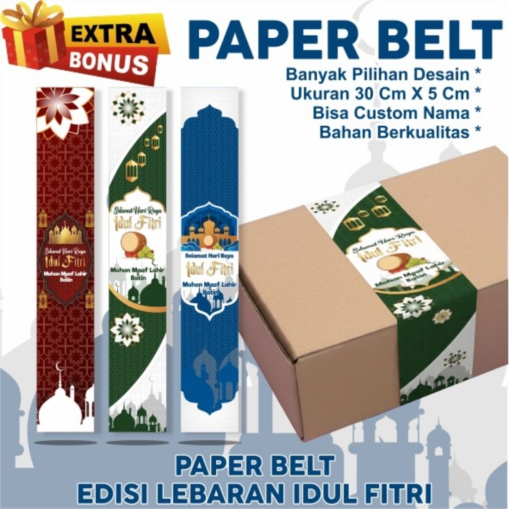 Paper Belt Lebaran Idul Fitri Paper Belt Segel Kemasan Serbaguna
