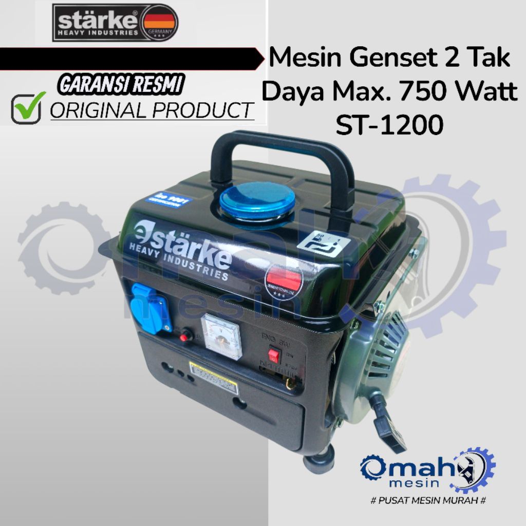 Mesin Genset 650 Watt 2 Tak STARKE ST1200 / Mesin Jenset 650WATT 2 Tak STARKE ST1200 / Mesin Generat