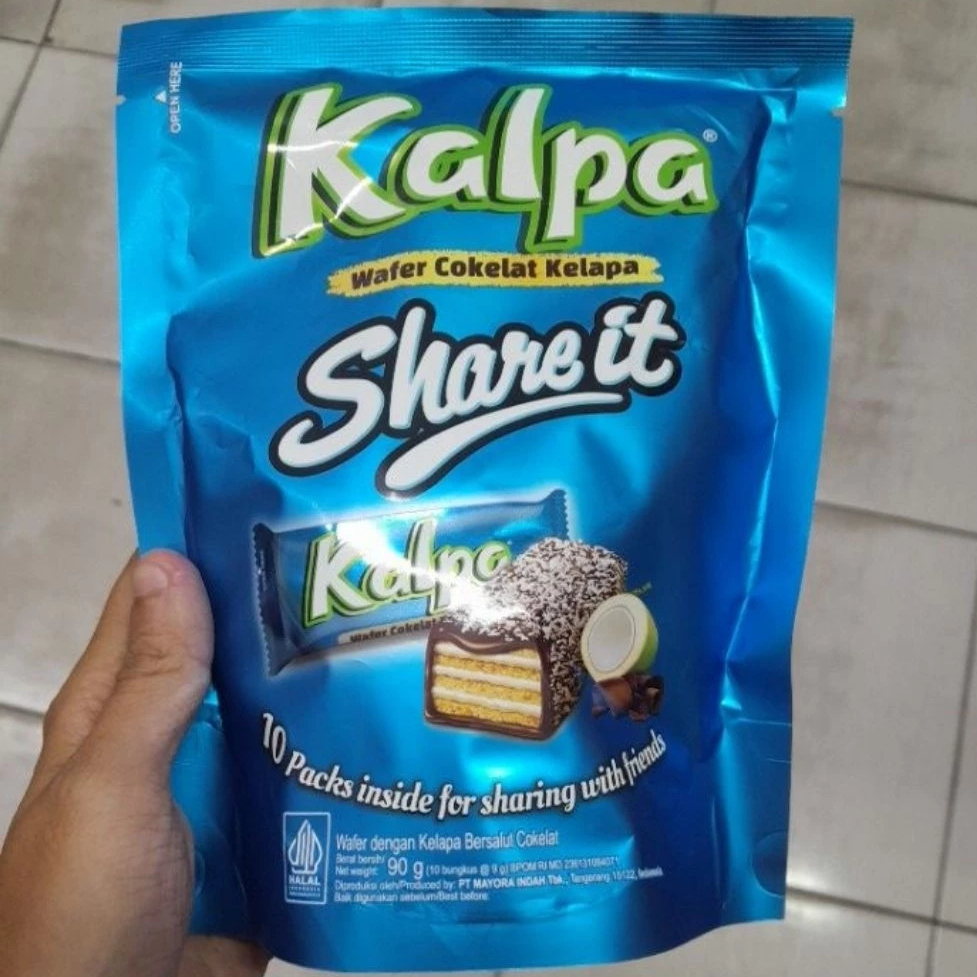 Kalpa Share It Wafer Coklat Kelapa 90gr (Isi 10)