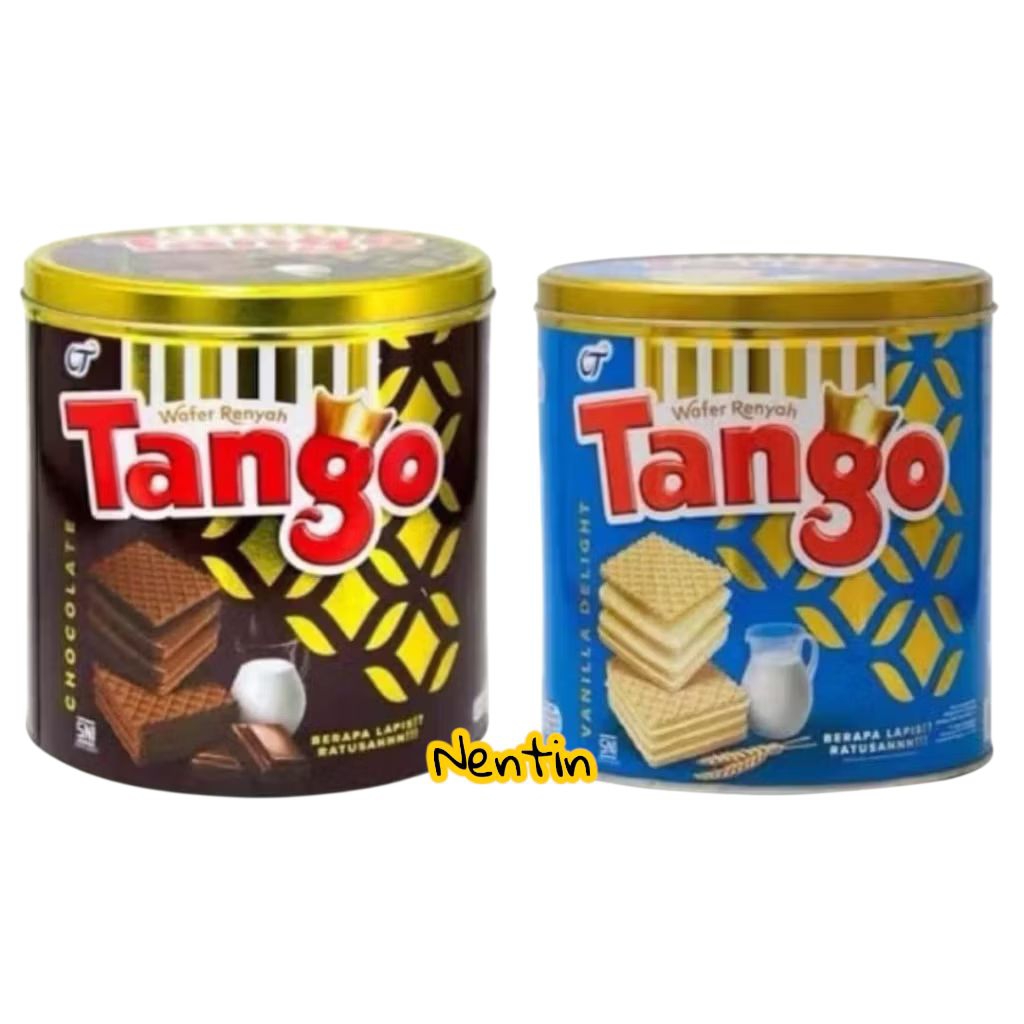 TANGO WAFER RENYAH KALENG COKLAT & VANILA 240 GRAM / WAFER KALENG / KUE LEBARAN