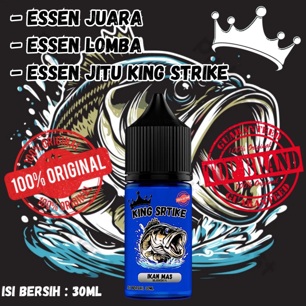 ESSEN JITU IKAN MAS 30ML, ESSEN IKAN JUARA , ESSEN JUARA , ESSEN KINGSTRIKE