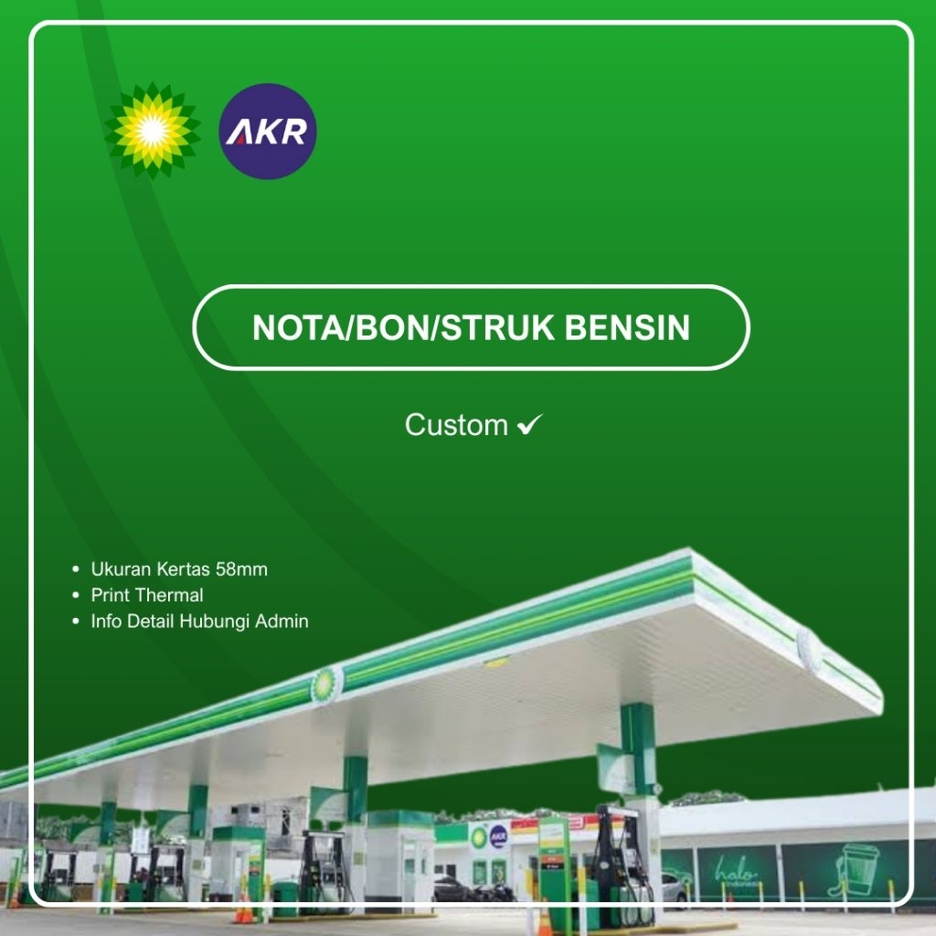 TERMURAH Nota/bon/struk Custom bensin BP