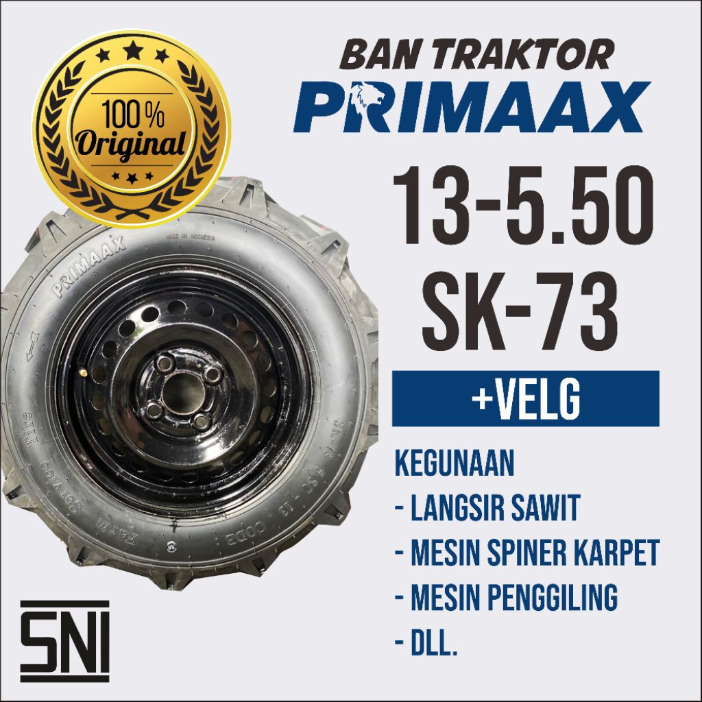 Ban Traktor Ring 13 5.50 + Velg PCD 100