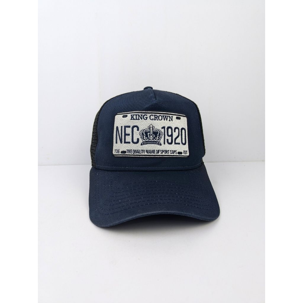 Topi New Era King Crown NEC 1920 Logo Blue Simpel Skena Casual