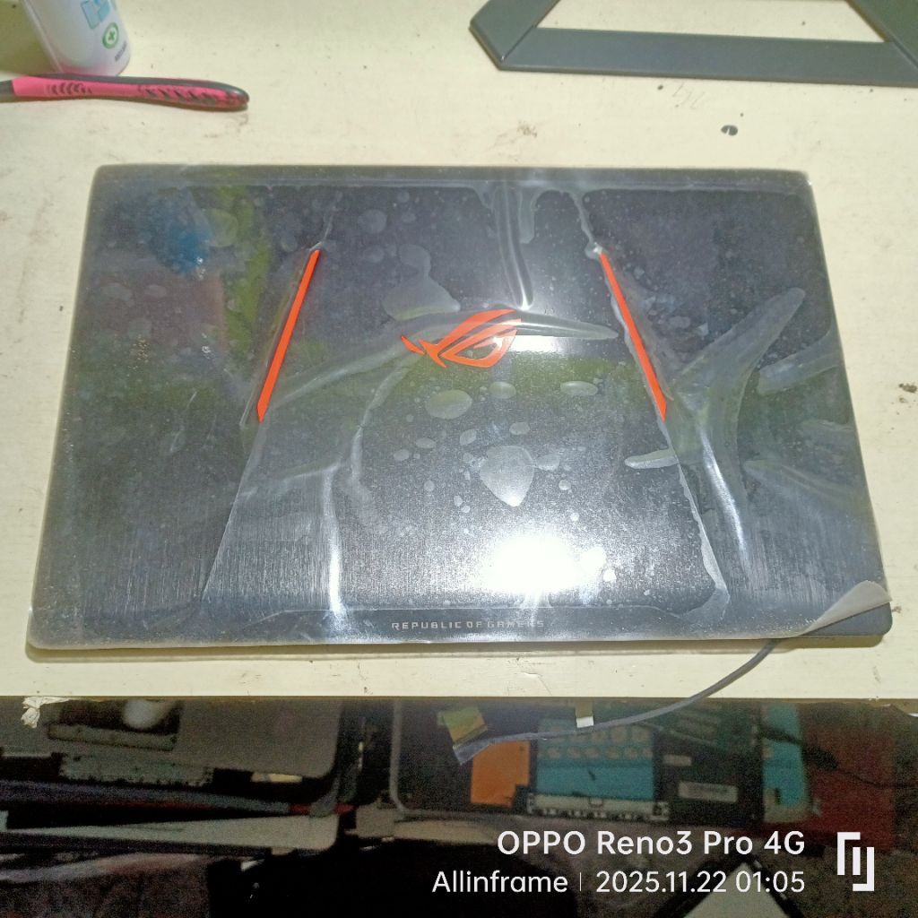 Casing Cover Lcd Laptop asus ROG Strix GL553 GL553V seris ORIGINAL Minus kotor
