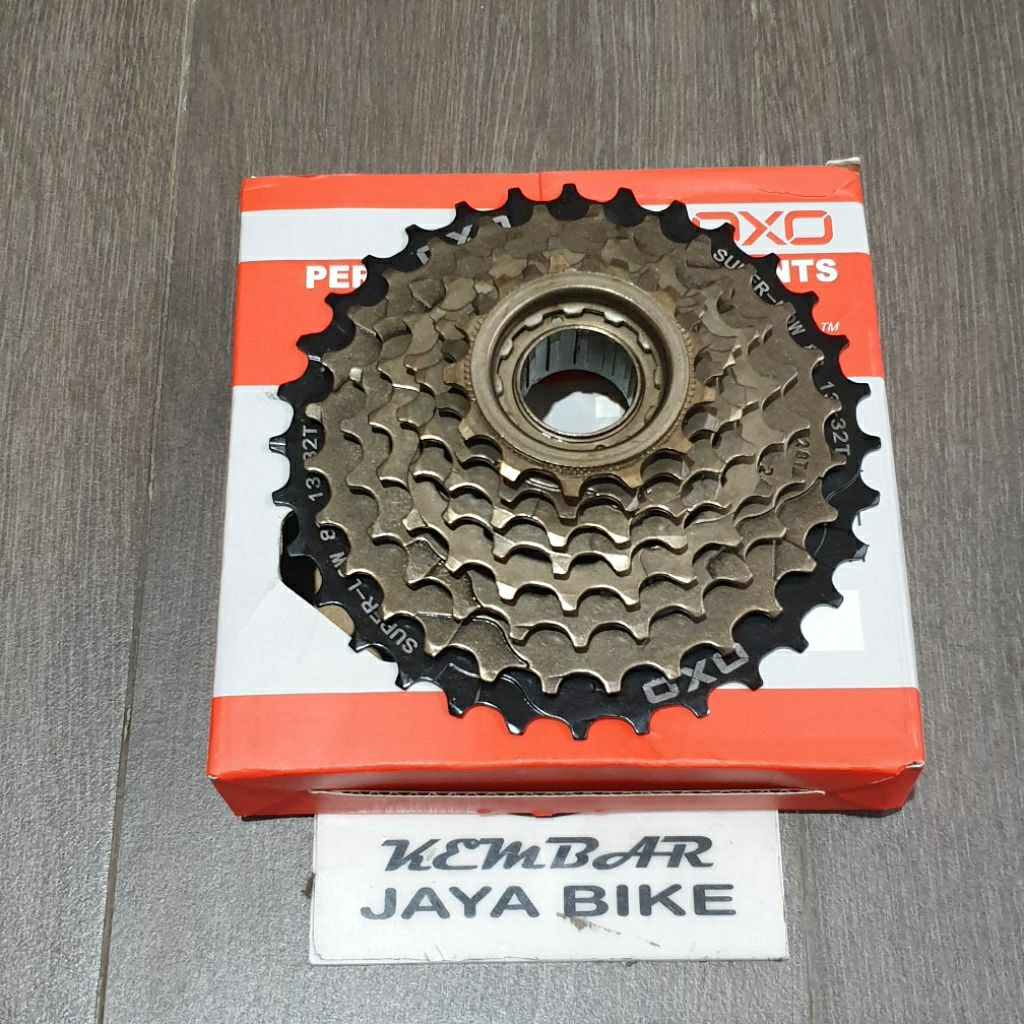 Sprocket OXO 8 Speed Ulir / Drat 13-32T Brown