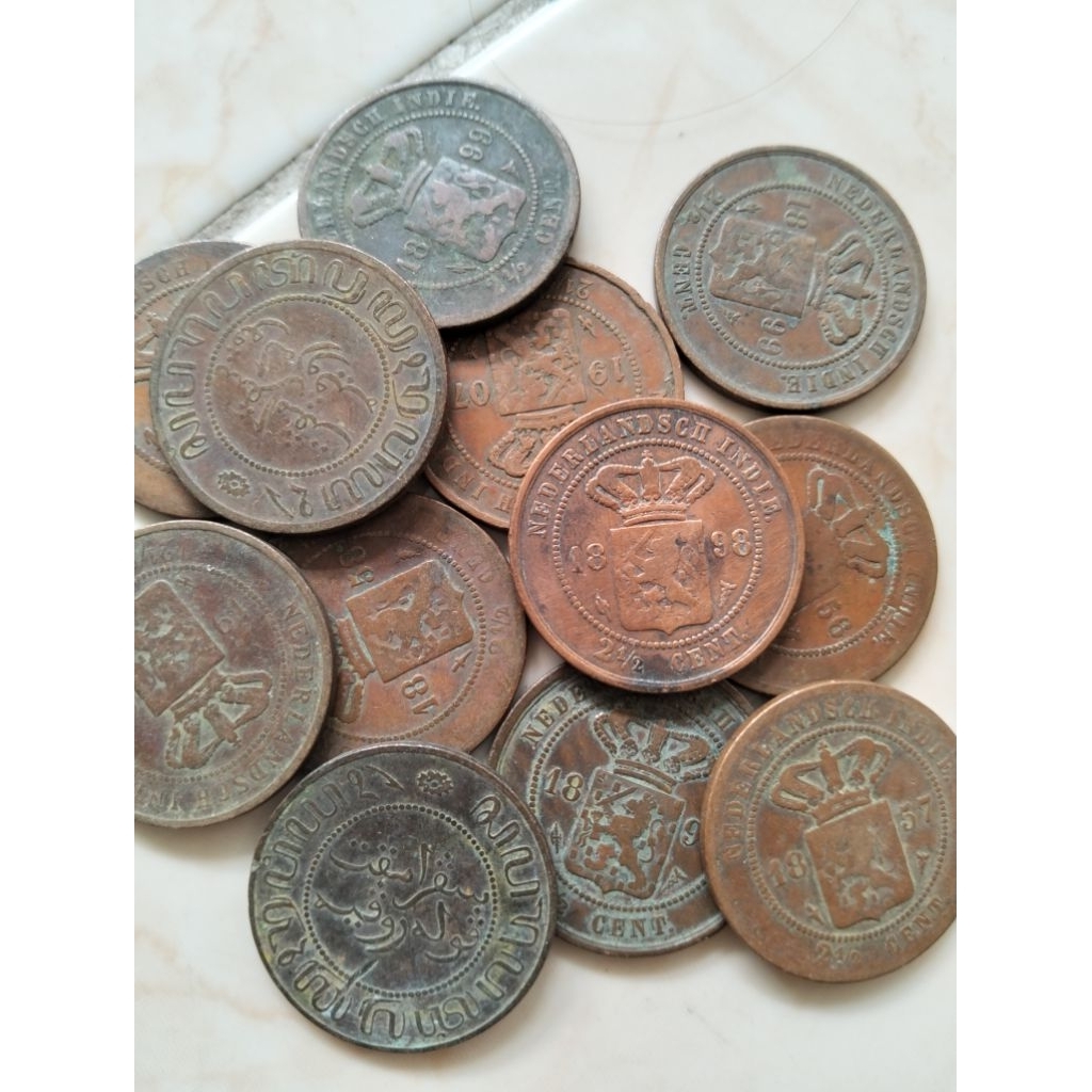 koin benggol besar untuk kerokan tembaga 2,5 sen benggol jmn belanda