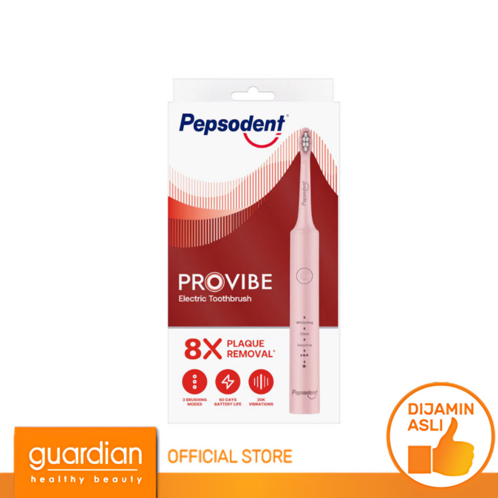 Pepsodent Provibe Electric Toothbrush Starter Kit Pink