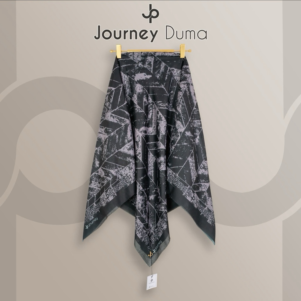 PROMO Duma Hijab Black Motif Printing Journey Scarves JP