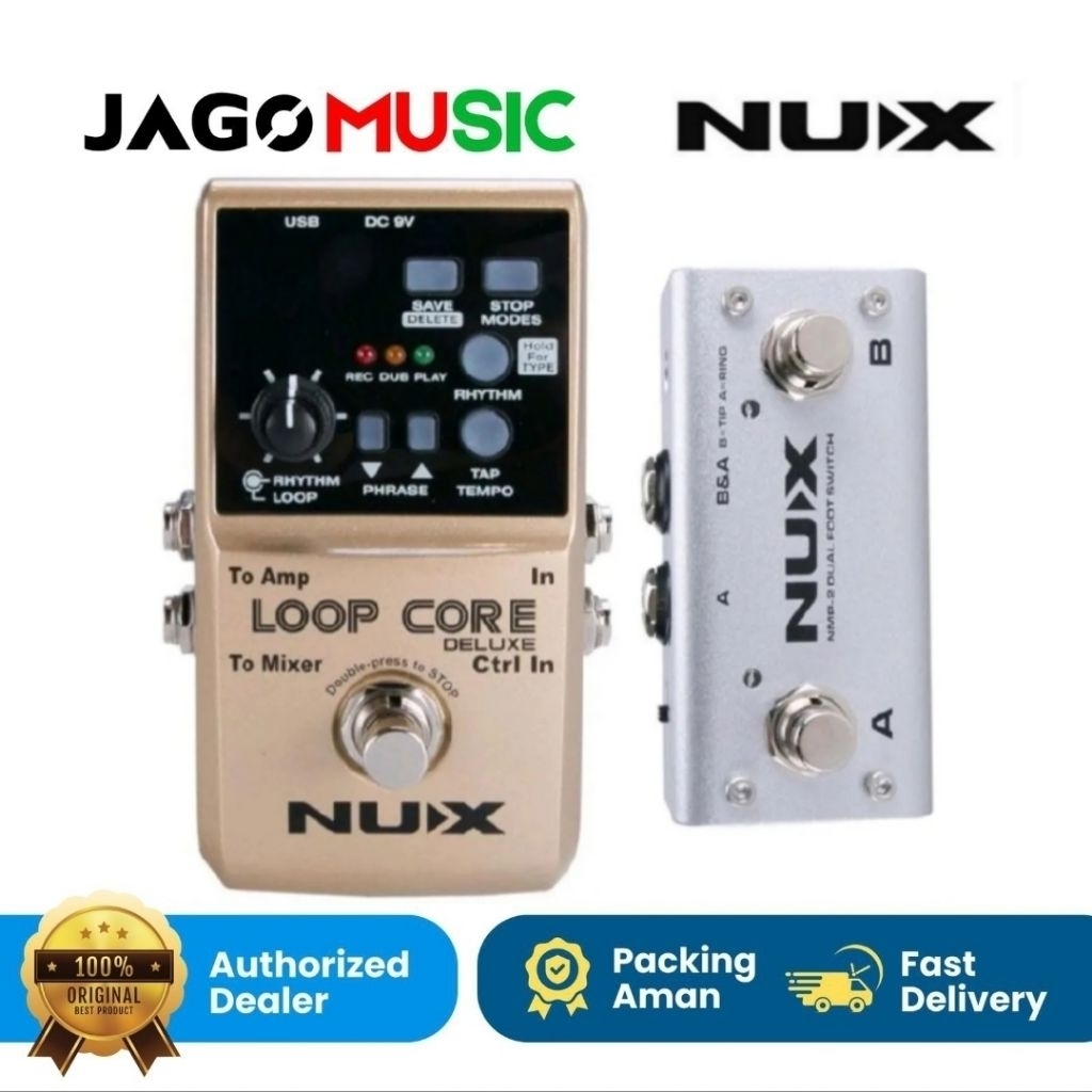 Efek Gitar Nux Loop Core Deluxe Bundle Pedal Effect