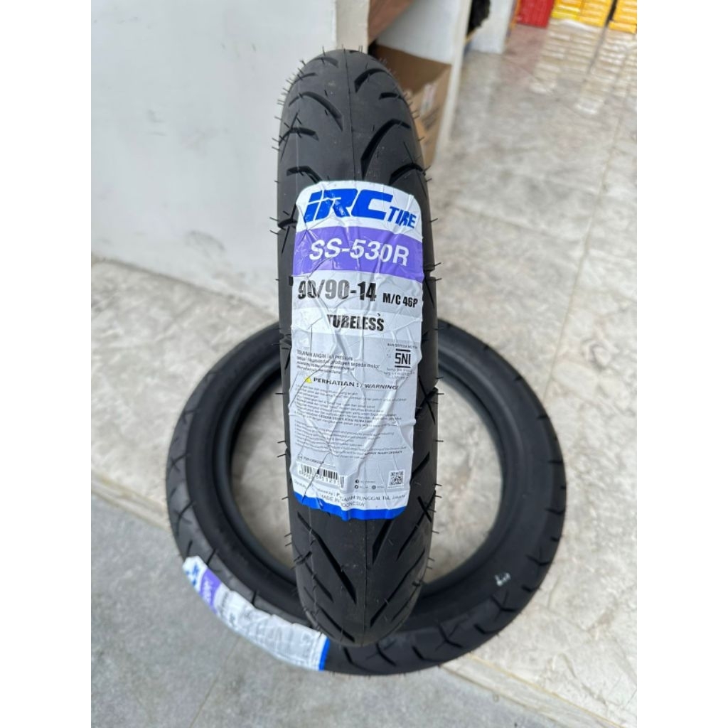 BAN LUAR TUBELES IRC SS-530R 90/90-14 BAN BELAKANG MOTOR BEAT SCOOPY VARIO IRC TUBELES PT GAJAH TUNG