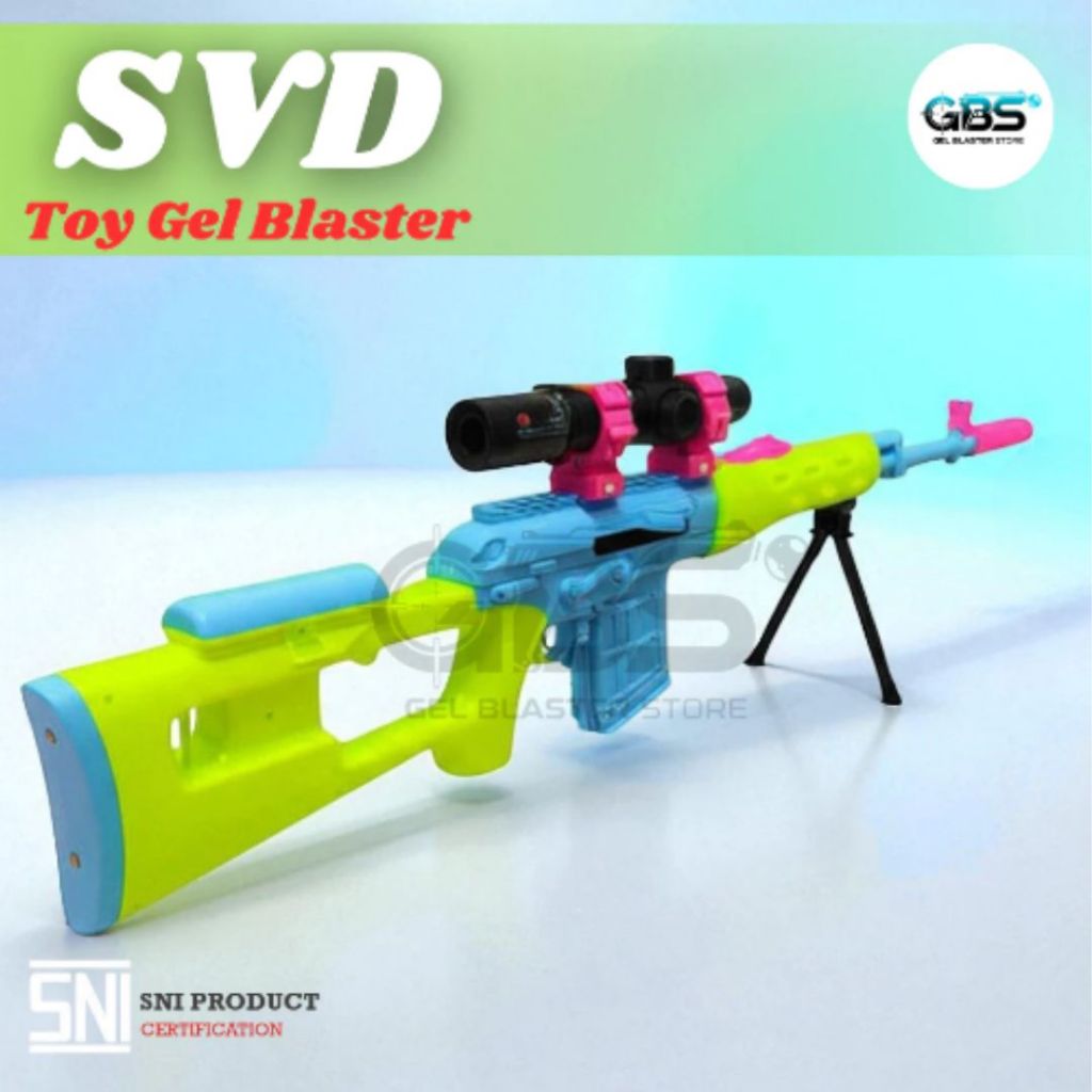 SVD DRAGUNOV M890 Sniper Mainan Tembak-Tembakan Anak Aman Watergel Bersertifikasi SNI