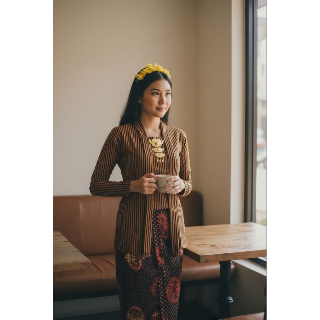 KEBAYA LURIK MODERN,LURIK WANITA MODERN,LURIK WANITA MODERN BUAT KERJA,KEBAYA LURIK