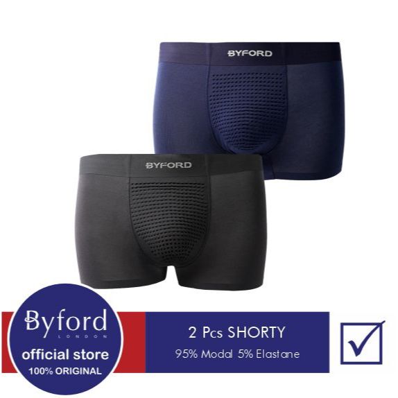 Byford Men Boxer Underwear Isi 2 pc Modal Mix Color - YBYB10S2LM