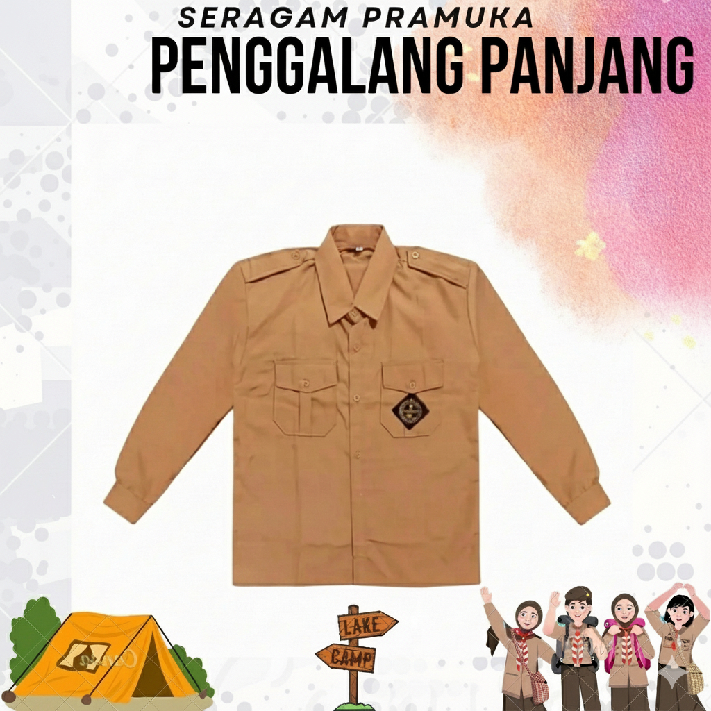 Baju Pramuka Penggalang Lengan Panjang Perintis – Seragam Sekolah Laki-laki & Perempuan