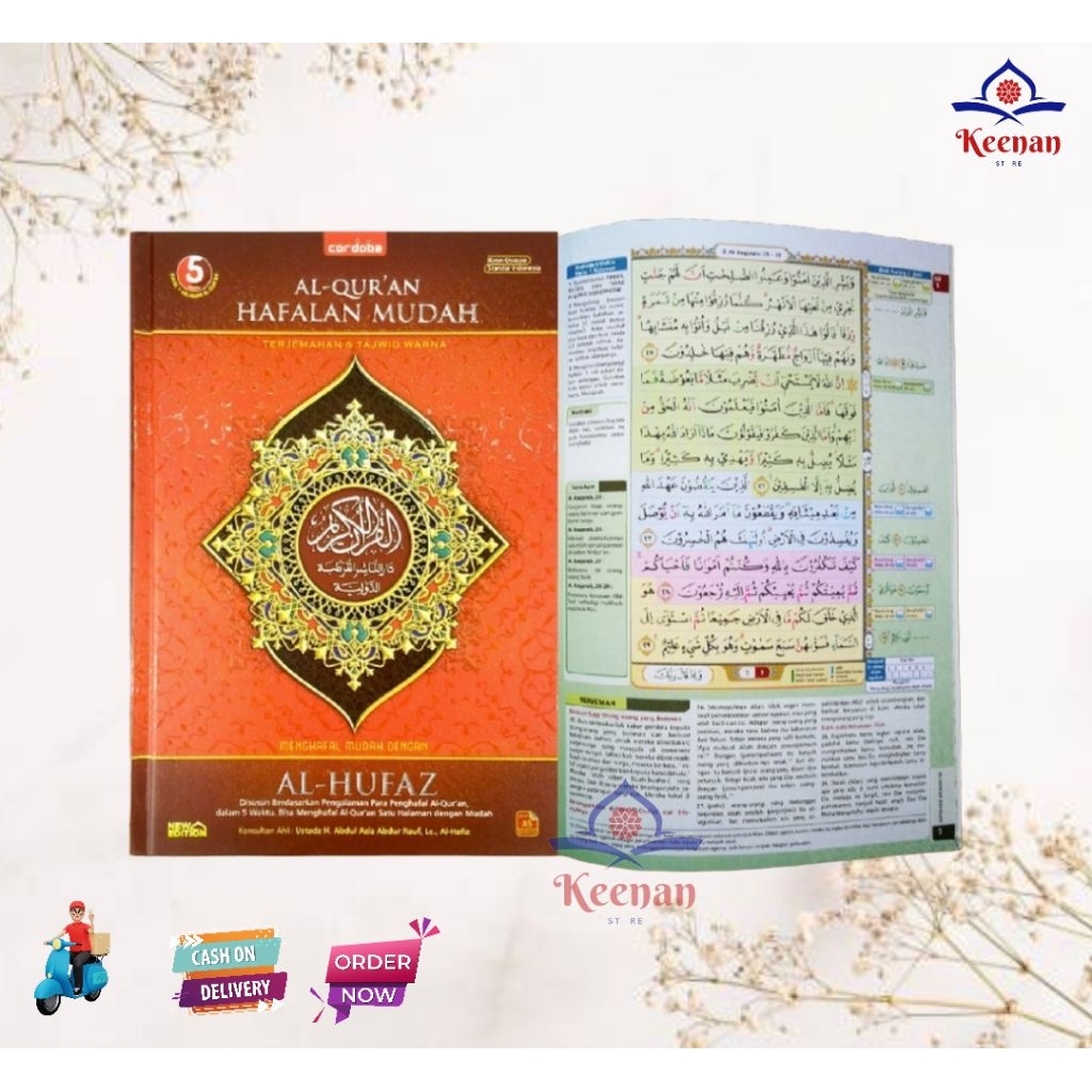 Al Quran AL HUFAZ A6 HC Quran Hafalan Tajwid Warna Terjemah Quran Saku Penerbit Cordoba