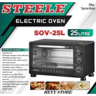OVEN ELECTRIK STEELE OV-25L OVEN SERBAGUNA OVEN ELECTRIK STEELE