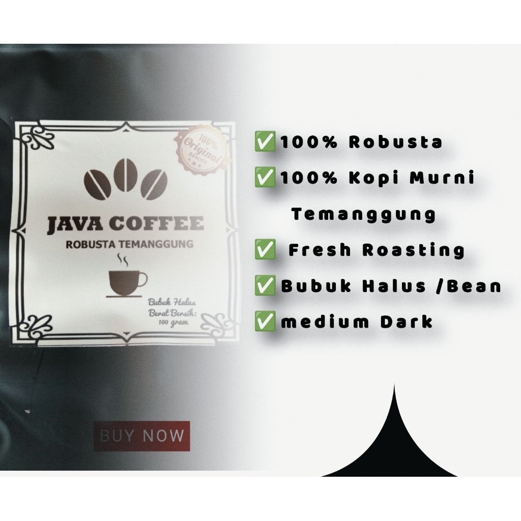 Kopi Robusta Temanggung 100% Original / Bubuk Halus