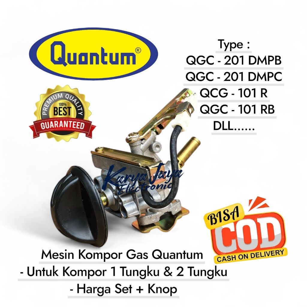 Set Pematik dan Knop Kompor Gas Quantum Kompatibel Seri QGC-201DMPB QGC-210DMPC QGC-101R QGC-101RB
