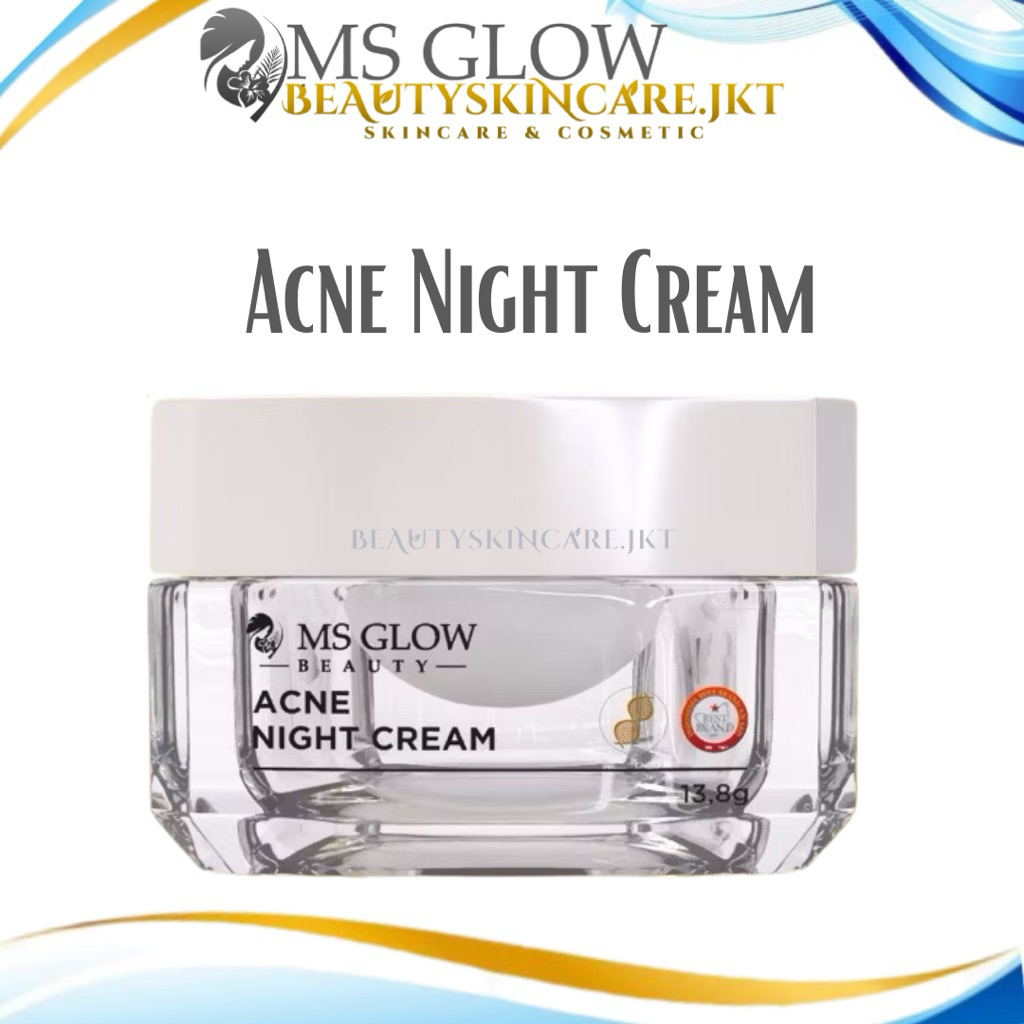 Ms Glow Night Cream Acne | Cream Malam Acne Ms Glow