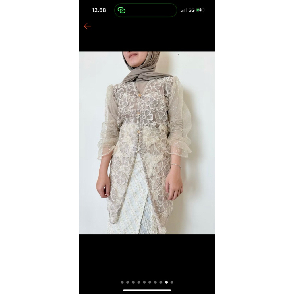 blouse atasan kondangan wisuda warna cream nude